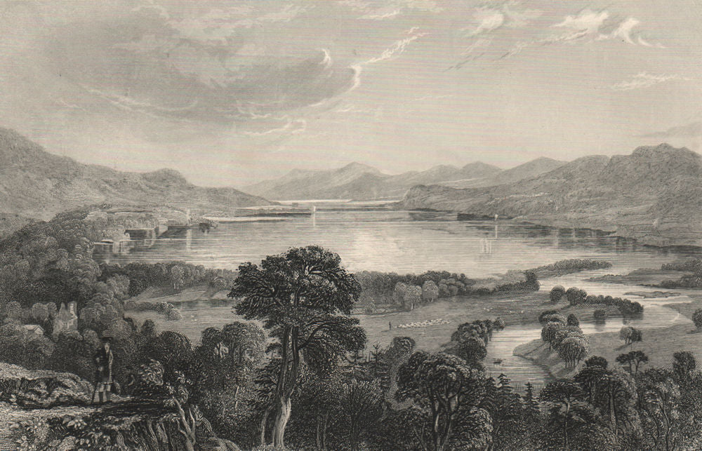 Loch Tay. Scottish Highlands. FLEMING 1868 old antique vintage print picture